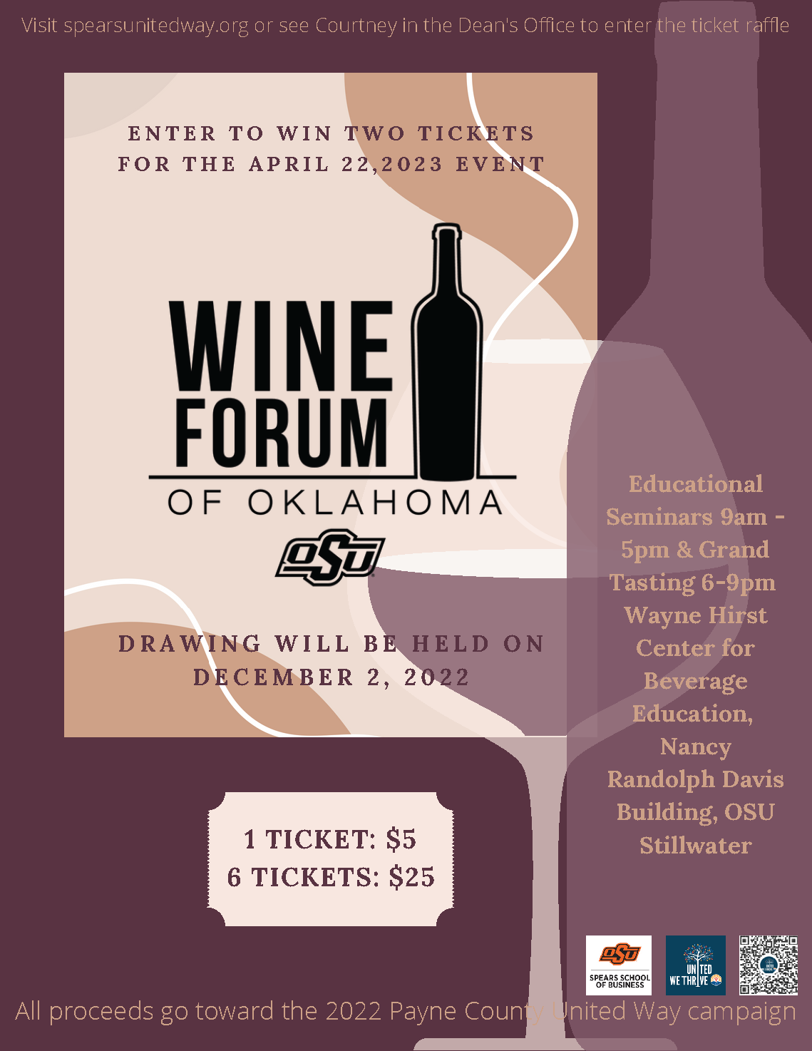 Wine Forum OSU Spears School of Business United Way of Payne County